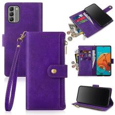 Imagem de Antsturdy Capa carteira Nokia G400 5G com suporte para cartão para mulheres e homens, Nokia G400 5G capa de telefone com bloqueio de RFID, capa flip de couro PU à prova de choque com alça zíper