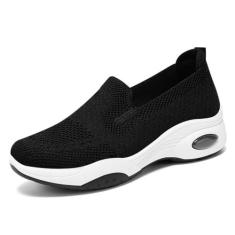 Imagem de Padgene Tênis feminino de caminhada ortopédico, tênis de malha respirável sem cadarço, para trabalho de enfermagem, confortável, casual, feminino, com almofada de ar, tênis atlético, corrida, corrida,