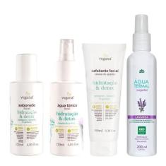 Imagem de Kit Skincare Natural Esfoliante, Sabonete, Tônico e Água Termal Vegana