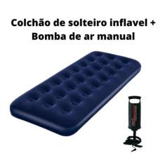 Imagem de Colchão Inflável Solteiro Bestway + Bomba De Ar Manual