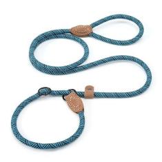 Imagem de Mile High Life Guias deslizantes para cães | Coleira de treinamento resistente para cães | 1,8 m sem puxão coleiras com ponta de couro | Guia de corda de escalada para cães fora