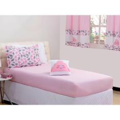 Imagem de Jogo de Cama Lençol Liso Solteiro Nuvem com Elástico 3 Peças