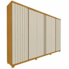 Imagem de Guarda Roupa Casal Gelius Absolut  6 Portas 4 Gavetas Com Pé Naturale