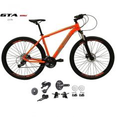 Imagem de Bicicleta Aro 29 Ksw Xlt Kit 2x9 Gta Sunrun Freio Disco K7 11/36 Pedivela 24/38d Garfo Com Trava - Laranja Tam.15
