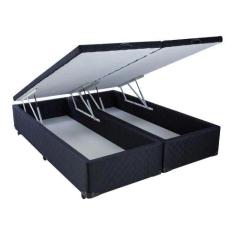 Imagem de Cama Box Baú King Size Br Mega Tecido Black - 178x198 - Mega Colchões