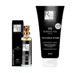 Imagem de Kit Presente Masculino Perfume Hidratante Rb Amakha Paris