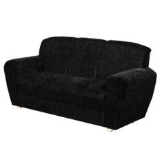 Imagem de Sofá 5010 3 Lugares em Tecido Suede e Encosto Fixo Preto