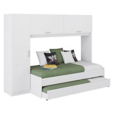 Imagem de Roupeiro com Bicama Multimóveis para Colchão 190cm x 90cm Branca REF.1