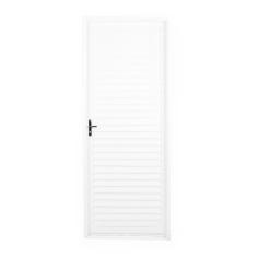 Imagem de Porta De Giro Laminada Aço Branco Para Área Externa E Interna Abertura Pela Esquerda MGM 215x85 cm