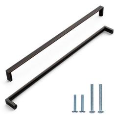 Imagem de KNOKLOCK Pacote com 10 puxadores de armário de cozinha de 254 mm (10 pol.) Puxadores de armário de cozinha de bronze polido a óleo Puxadores de gaveta para armário de guarda-roupa