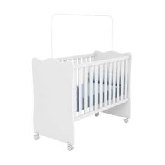 Imagem de Berço Simples Doce Sonho Branco Com Rodízios Qmovi