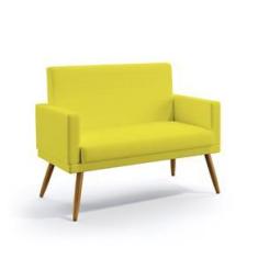 Imagem de Poltrona Namoradeira Decorativa Vega Com Rodapé Suede  Aradecor