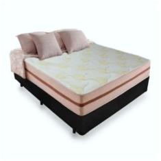 Imagem de Cama Box Casal + Colchão De Molas Ensacadas Casal Firme Classic Bege -