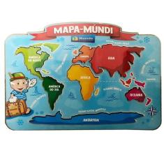 Imagem de Quebra-Cabeça Mapa Mundi - Maninho Brinquedos