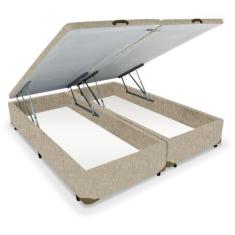 Imagem de Cama Box Baú Frontal King Size Cosmopolita Basic Bege - 193X203