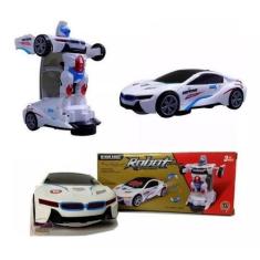 Imagem de Carro Vira Robo Emite Som Luz Carrinho Brinquedo Menino - Toy King