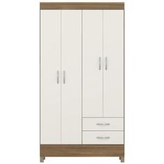 Imagem de Guarda Roupa Solteiro 04 Portas 42860 Amendola Off White Demobile