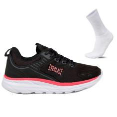 Imagem de Tênis Feminino Everlast Modelo Alpha Preto/Rosa +Par de Meia