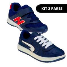 Imagem de Kit 2 Pares Tênis Masculino Infantil Casual de Criança - Club Happy, 3