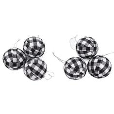 Imagem de Enfeites de Bola de Natal de 7 Cm, 6 Peças de Bolas de Decoração de árvore, Decoração de Ano Novo para Sala de Estar, Parede ou Porta Com Decorações de Casa Exclusivas como