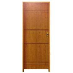 Imagem de Kit Porta de Madeira Semi-Oca Belíssima 7 Rodam Padrão Imbuia - Lado E