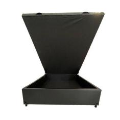 Imagem de Cama Box Baú Viúvao Sintético Preto Com 128cm De Largura - Imperium Do