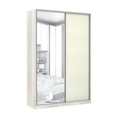 Imagem de Guarda-roupa 2 Portas De Correr 160Cm Crema Com Kashmir - LUCIANE
