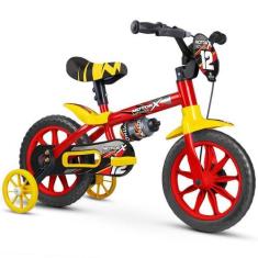 Imagem de Bicicleta Bicicletinha Infantil Aro 12 Motor X PU com Rodinhas - Natho