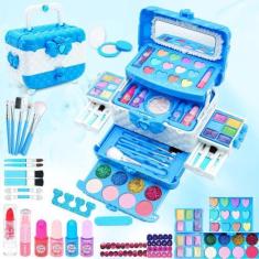 Imagem de Kit de maquiagem Mrabbitoo Frozen 57 unidades para meninas de 4 anos o