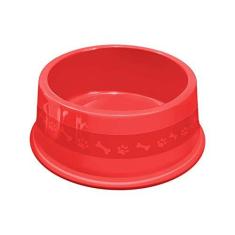 Imagem de Comedouro Plástica N.4, 1900ml Vermelho Furacão Pet para Cães