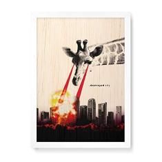 Imagem de Arte Maníacos Quadro Decorativo em Madeira Destroyed City - 23x16,25cm (Moldura caixa em laca )