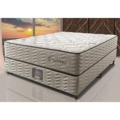 Imagem de Cama Box Casal Colchão Euro + Box 138x188x71 Molas Ensacadas Cama Inbox Ocean Bege
