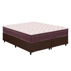 Imagem de Cama Box Queen: Colchão Espuma Ortobom D28/Ep Anatômico Airtech 60 + Base Brown(158X198X18)