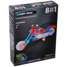 Imagem de Laser Pegs Blocos De Montar Zippydo Motocicleta 8 Em 1 Colorido