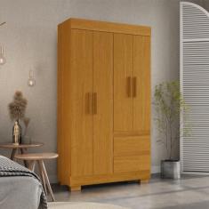 Imagem de Guarda Roupa Solteiro 99,80cm 4 Portas E 2 Gavetas Chantrieri Espresso