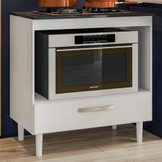 Imagem de Balcão De Cozinha Para Cooktop 1 Gaveta Branco 11382 - Nicioli