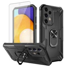 Imagem de Asuwish Capa de telefone para Samsung Galaxy A73 5G com protetor de tela de vidro temperado suporte magnético fino suporte rígido híbrido suporte robusto acessórios móveis capa de celular de filme A