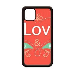 Imagem de Capa para iPhone 12 Pro Max Dia dos Namorados Vermelho Verde Love You para Apple Mini Mobile Case Shell