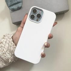 Imagem de Capa de telefone de silicone líquido roxo escuro para iPhone 15 Pro Max 14 13 12 11 Pro Max XR XS X 15ProMax Capa protetora completa, branca, para iPhone xr