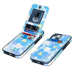 Imagem de Vaburs Capa carteira compatível com iPhone 12 e iPhone 12 Pro com suporte para cartão de crédito, estampa floral flor flip premium couro PU fecho magnético capa protetora à prova de choque 6,1