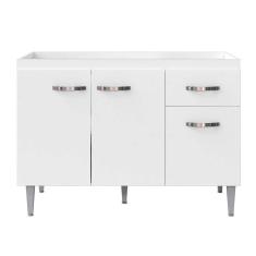 Imagem de Balcão de Cozinha Elsa para Pia de 120cm Branco - Montanaris Decor