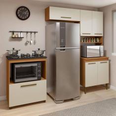 Imagem de Cozinha Completa 6 Portas Blumenau Marrom/Off White