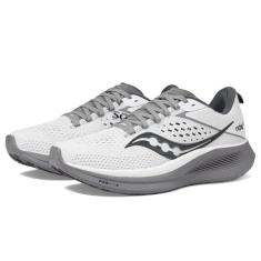 Imagem de Saucony Tênis masculino Ride 17, Branco/preto, 38