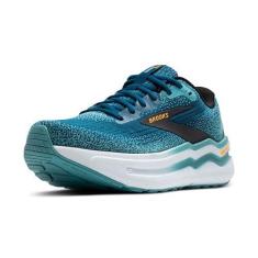 Imagem de Brooks Ghost Max 2 Neutral Tênis de corrida e caminhada masculino, Marroquino azul/água/laranja pop, 45