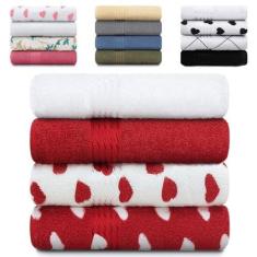 Imagem de Jogo de Toalhas 4 Peças - Rosto Felpuda 100% Algodão Prisma