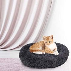 Imagem de Cama de Pelúcia para Gatos e Cachorros, Almofada Confortável para Inverno, Tapete Antiderrapante, Quente, Macio, Redondo, para Animais de Estimação, para Cães Pequenos e Gatos (M)