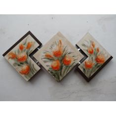 Imagem de Quadro Floral Decorativo - 57X120cm