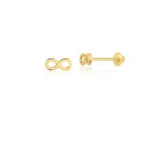 Imagem de Brinco Infinito Folheado A Ouro