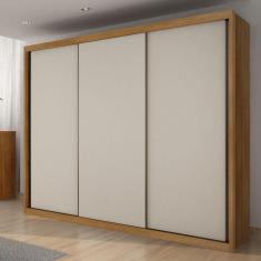Imagem de Guarda Roupa Casal 3 Portas 6 Gavetas Vegas Cumaru Cinza