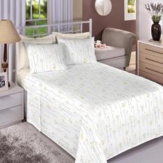 Imagem de Jogo De Cama King Size Algodão 200 Fios 4 Peças Estampado - Fiori